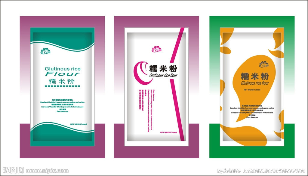糯米胶包装与广告设计中的矢量图应用